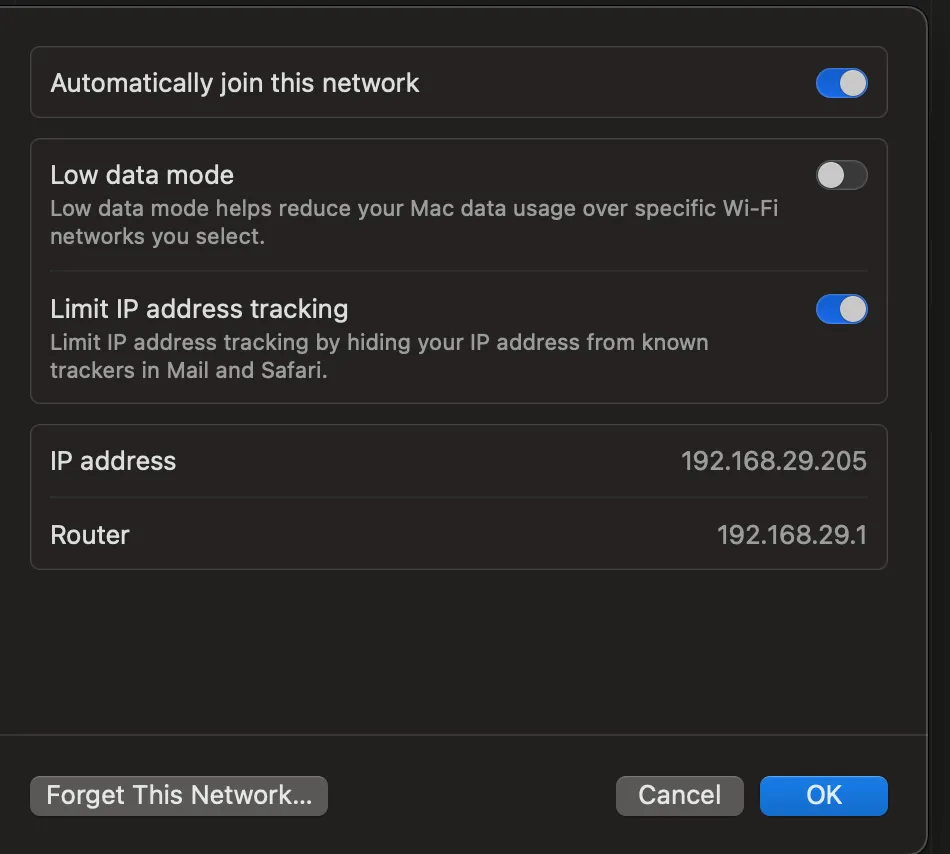 Ip address popup on mac alt text