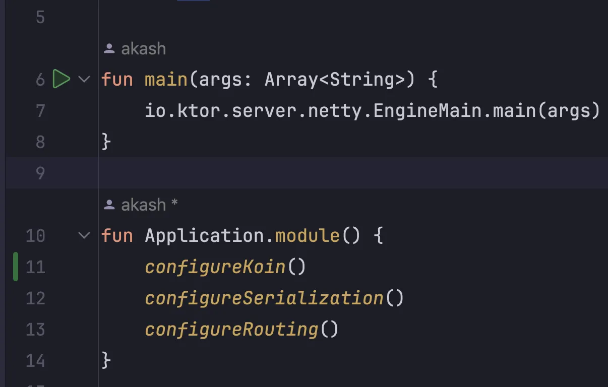 Run application alt text